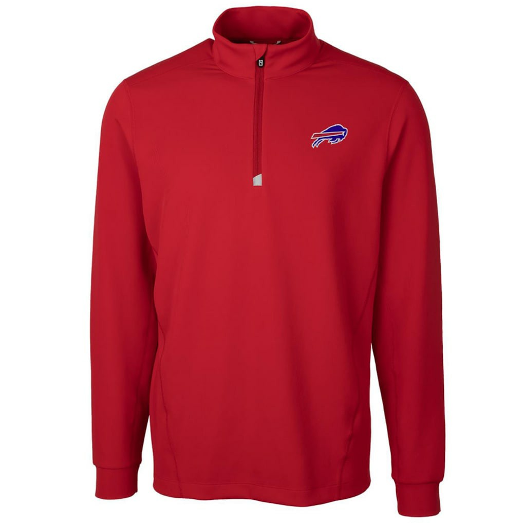 Buffalo Bills Cutter & Buck Traverse Quarter-Zip Pullover Jacket Red