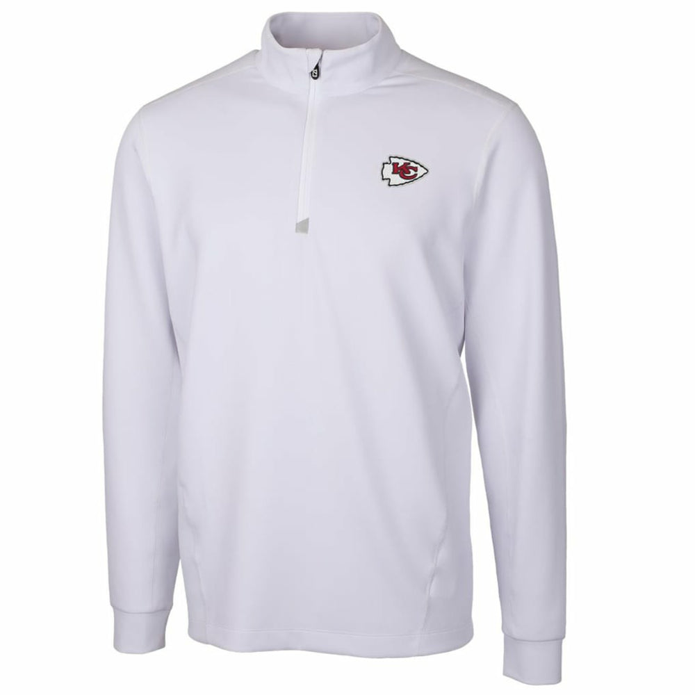 Kansas City Chiefs Cutter & Buck Traverse Quarter-Zip Pullover Jacket White