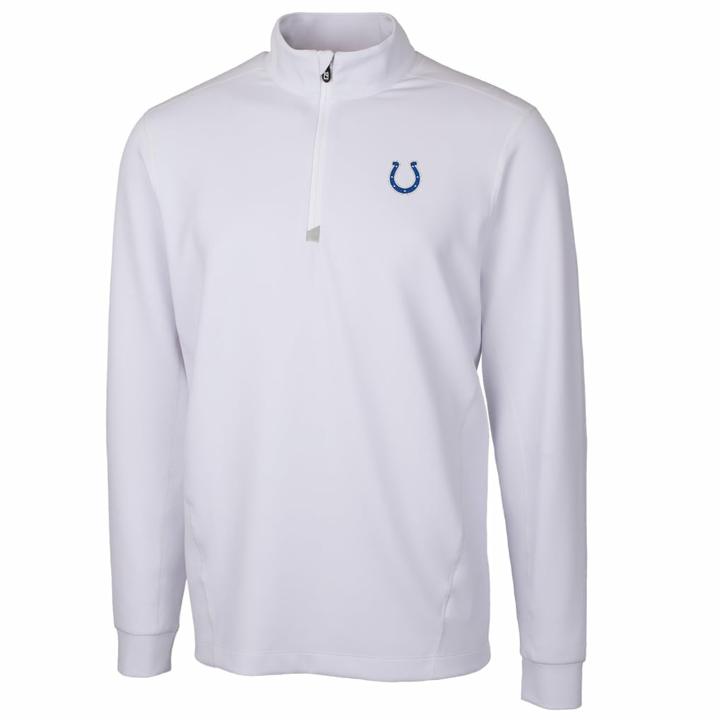 Indianapolis Colts Cutter & Buck Traverse Quarter-Zip Pullover Jacket White