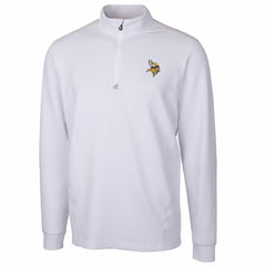 Minnesota Vikings Cutter & Buck Traverse Quarter-Zip Pullover Jacket White