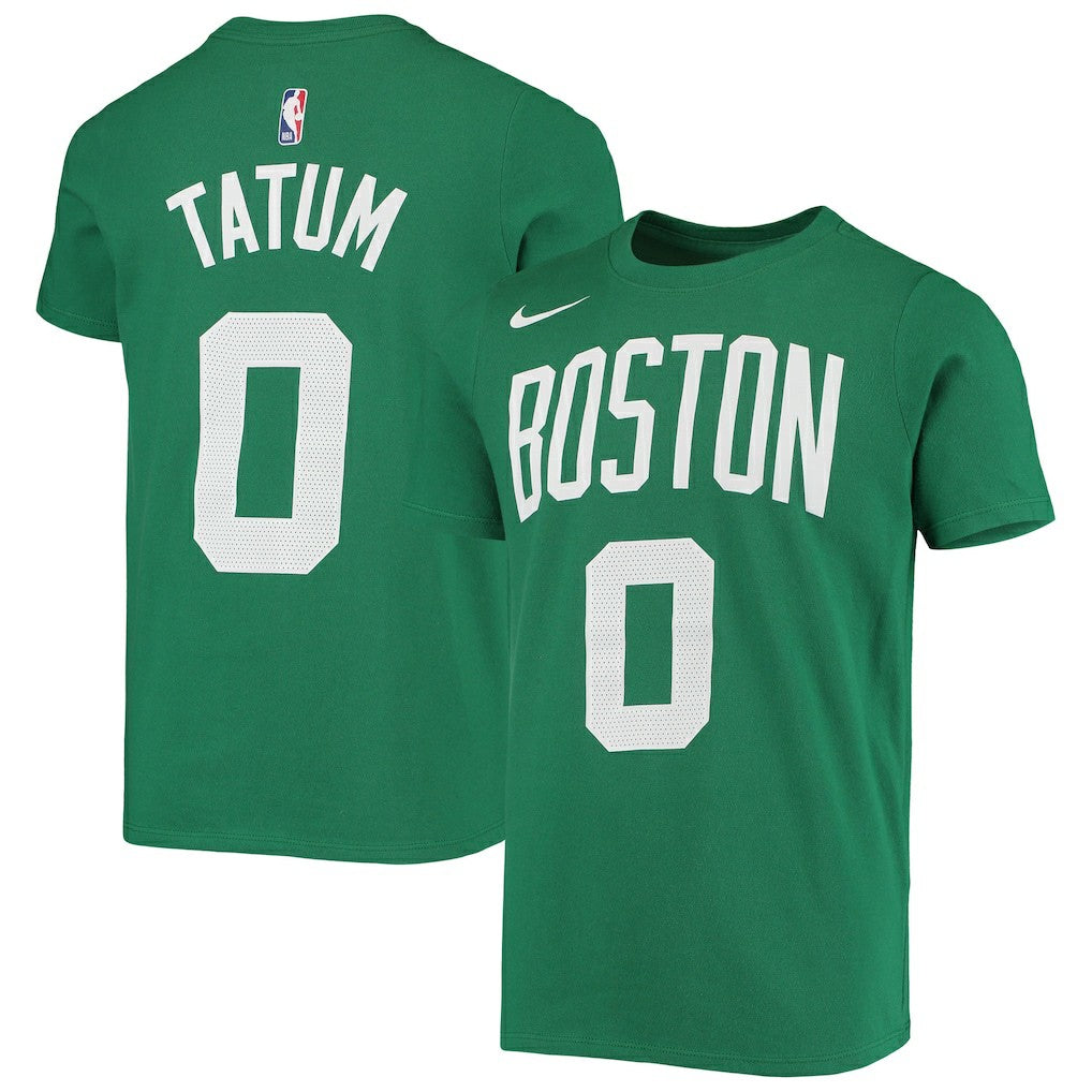 Jayson Tatum Boston Celtics Youth Logo Name & Number Performance T-Shirt Kelly Green | Nike Near Me