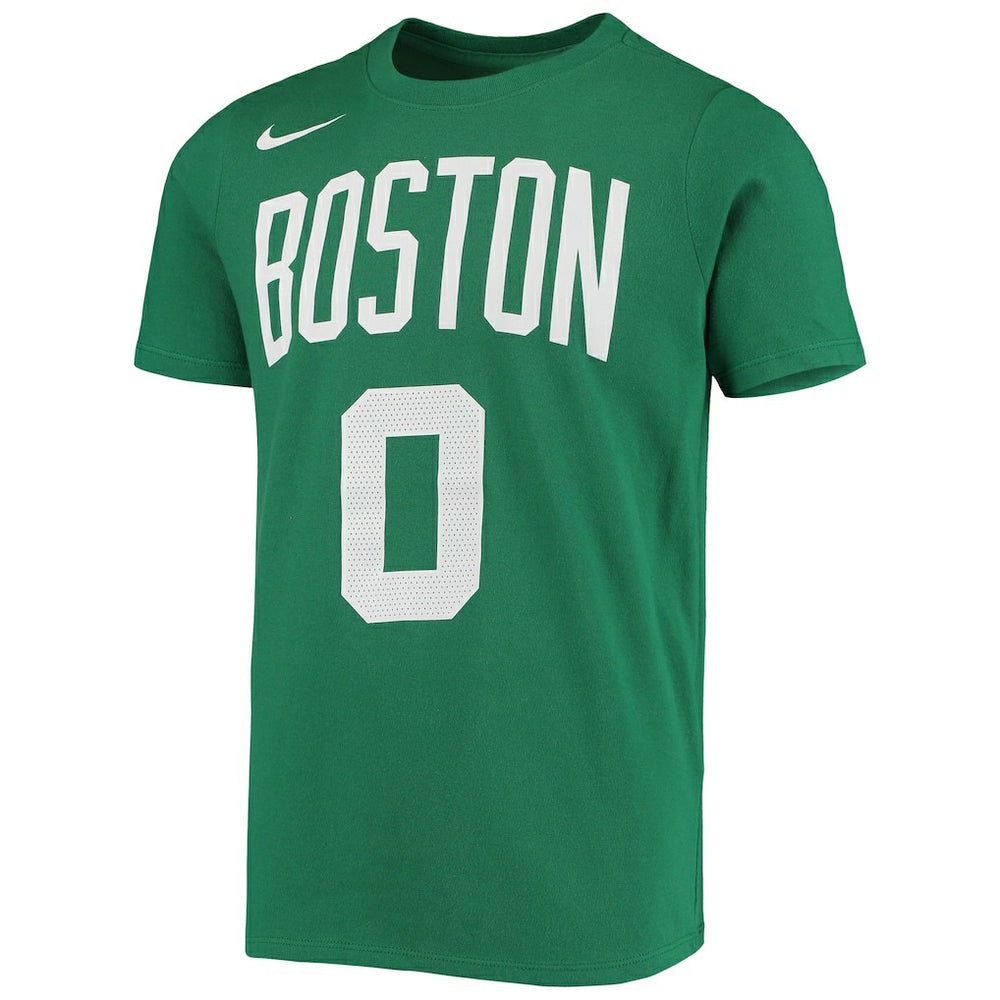 Jayson Tatum Boston Celtics Youth Logo Name & Number Performance T-Shirt Kelly Green | Nike Near Me