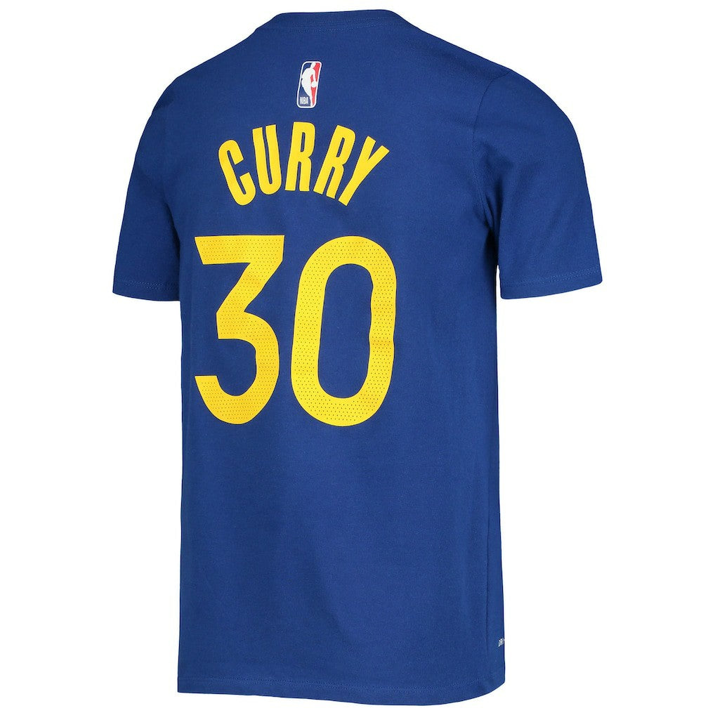 Stephen Curry Golden State Warriors Youth Logo Name & Number Performance T-Shirt for sale Royal | Nike Near Me