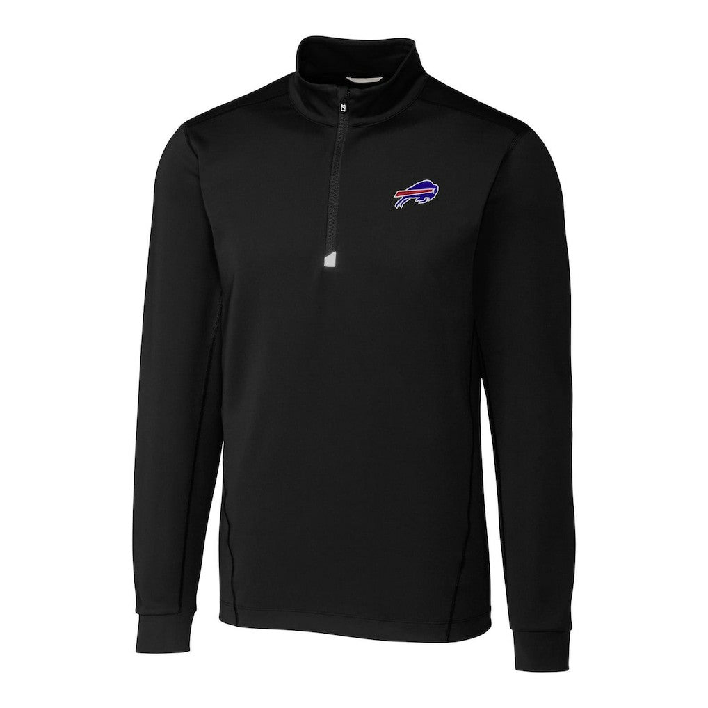 Buffalo Bills Cutter & Buck Big & Tall Traverse Quarter-Zip Pullover Jacket Black