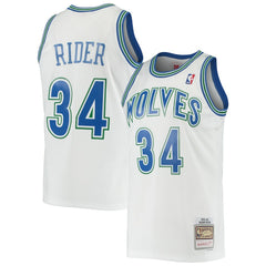 Isaiah Rider Minnesota Timberwolves 1995/96 Hardwood Classics Swingman Jersey White | Mitchell & Ness Lifestyle