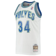 Isaiah Rider Minnesota Timberwolves 1995/96 Hardwood Classics Swingman Jersey White | Mitchell & Ness Lifestyle