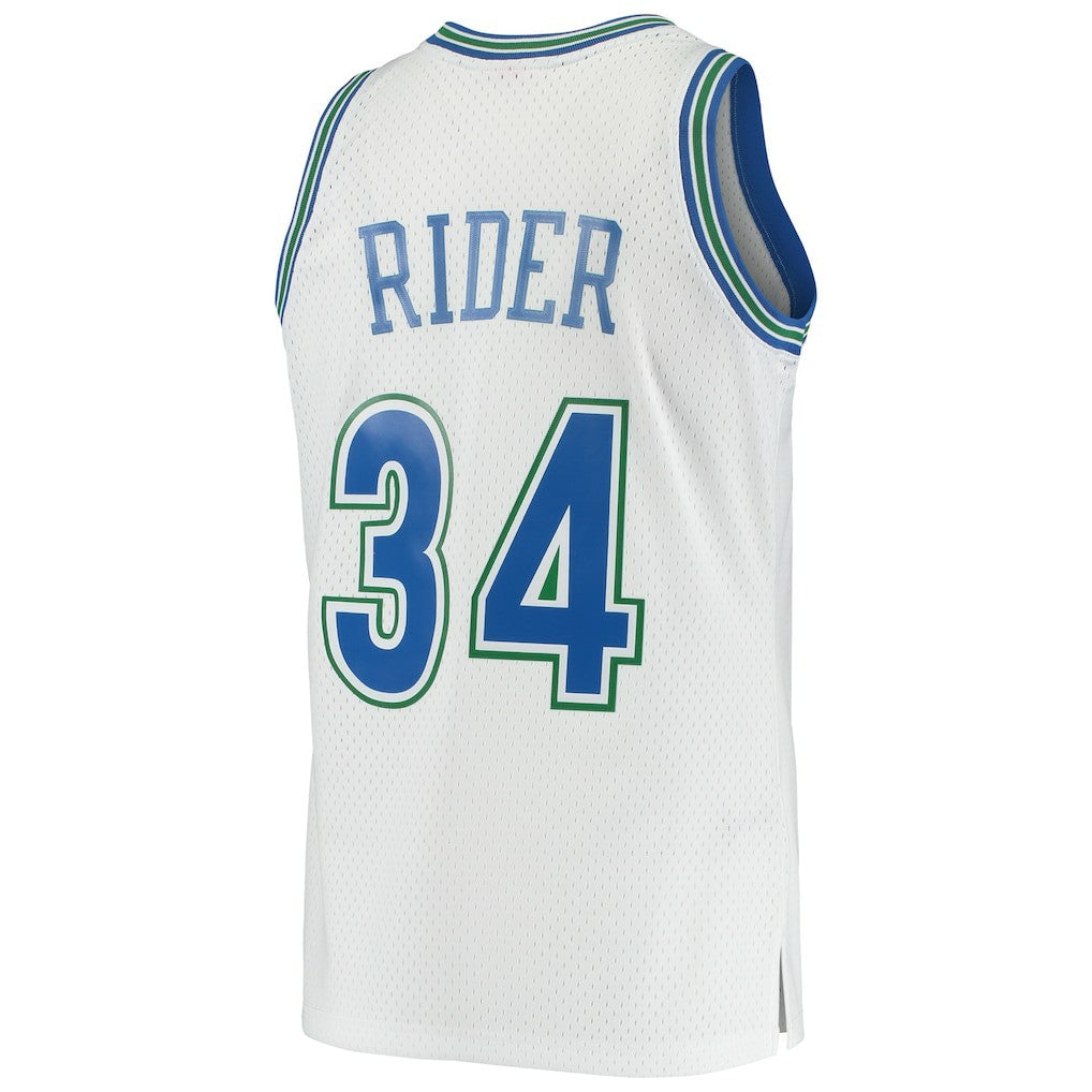 Isaiah Rider Minnesota Timberwolves 1995/96 Hardwood Classics Swingman Jersey White | Mitchell & Ness Lifestyle