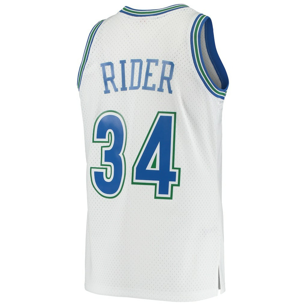Isaiah Rider Minnesota Timberwolves 1995/96 Hardwood Classics Swingman Jersey White | Mitchell & Ness Lifestyle
