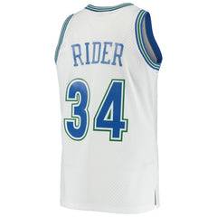 Isaiah Rider Minnesota Timberwolves 1995/96 Hardwood Classics Swingman Jersey White | Mitchell & Ness Lifestyle