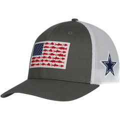Columbia Dallas Cowboys PFG Fish Flag Flex Hat Gray