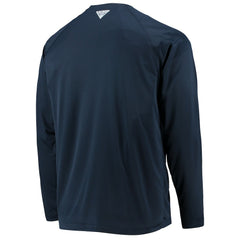 Columbia Dallas Cowboys Terminal Tackle Omni-Shade Raglan Long Sleeve T-Shirt Navy