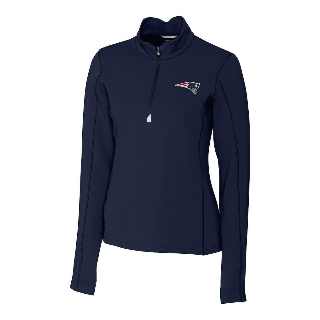 New England Patriots Cutter & Buck Women's Traverse Half-Zip Pullover Jacket Navy