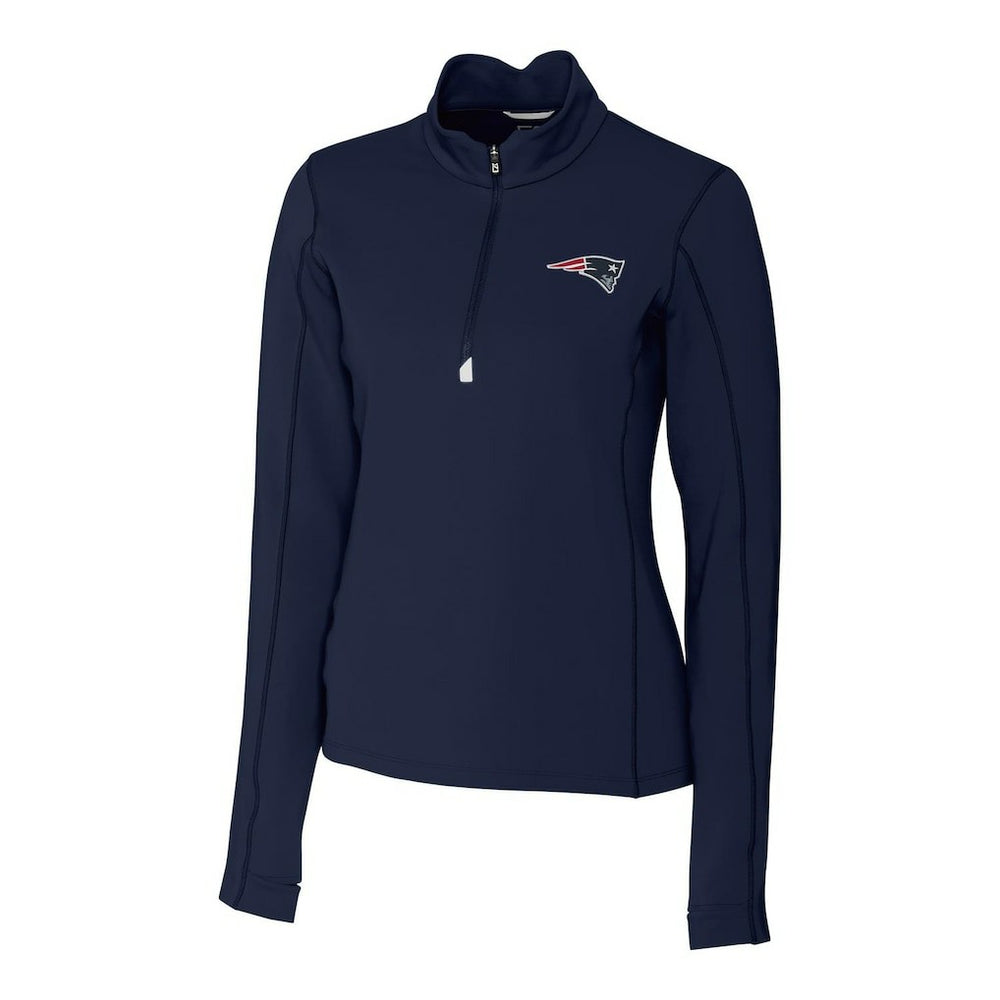 New England Patriots Cutter & Buck Women's Traverse Half-Zip Pullover Jacket Navy