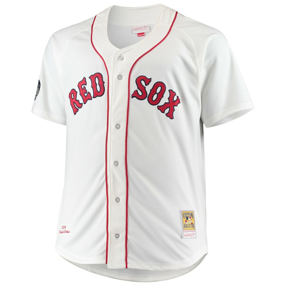 David Ortiz Boston Red Sox Mitchell & Ness Big & Tall Home Authentic Player Jersey - White - Mitchell & Ness Lifestyle