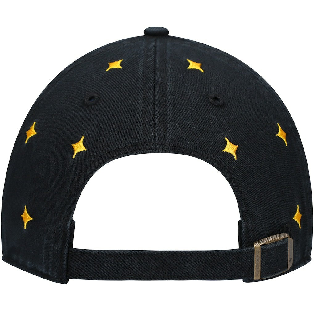 47 brand Pittsburgh Steelers '47 Women's Confetti Clean Up Adjustable Hat Black/Gold