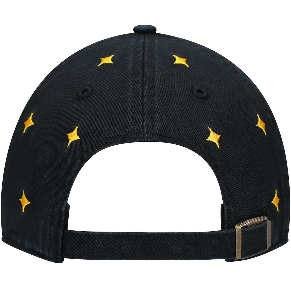 47 brand Pittsburgh Steelers '47 Women's Confetti Clean Up Adjustable Hat Black/Gold