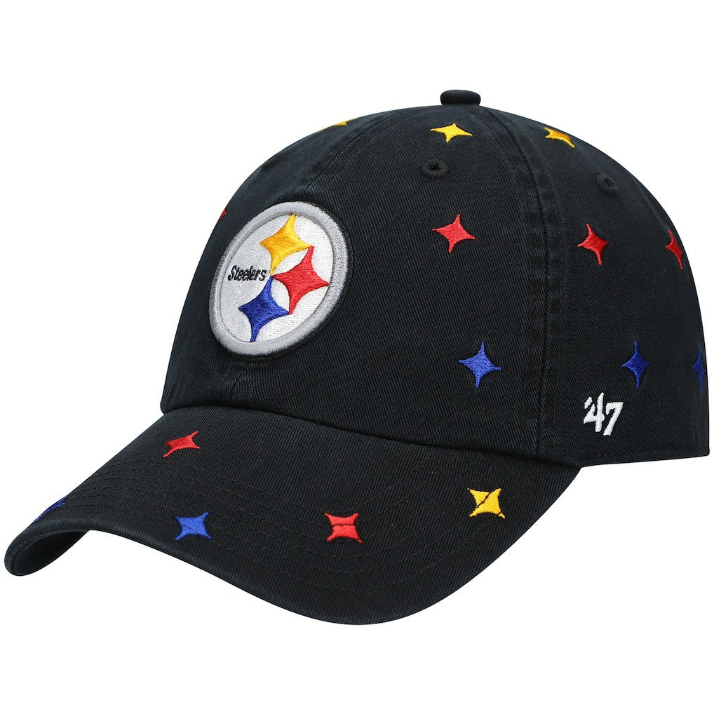 47 brand Pittsburgh Steelers '47 Women's Multi Confetti Clean Up Adjustable Hat Black