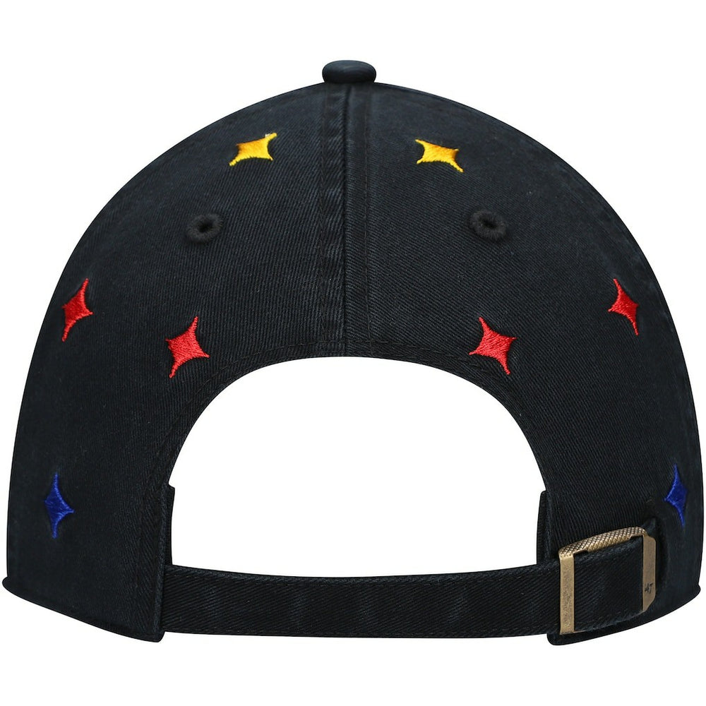 47 brand Pittsburgh Steelers '47 Women's Multi Confetti Clean Up Adjustable Hat Black