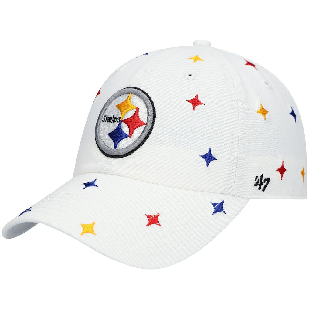 47 brand Pittsburgh Steelers '47 Women's Multi Confetti Clean Up Adjustable Hat White