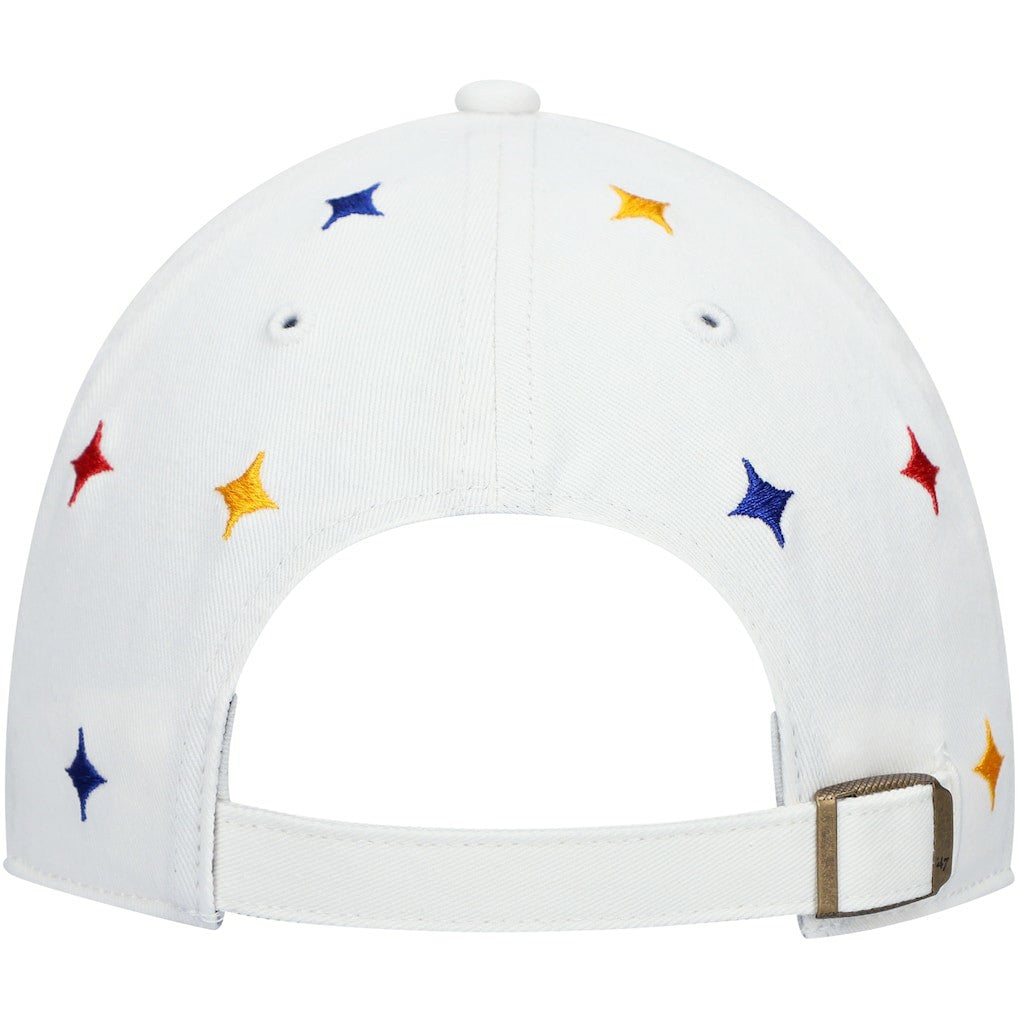 47 brand Pittsburgh Steelers '47 Women's Multi Confetti Clean Up Adjustable Hat White