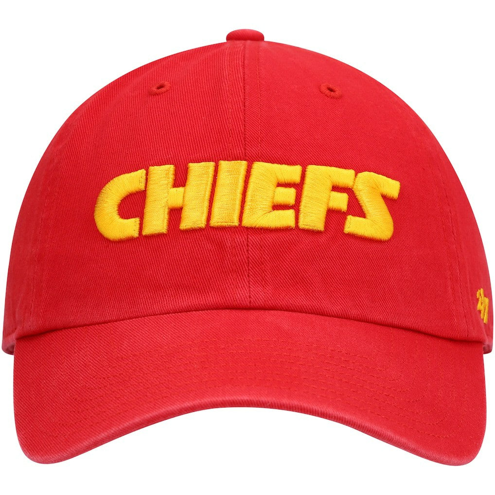 47 brand Kansas City Chiefs '47 Clean Up Script Adjustable Hat Red