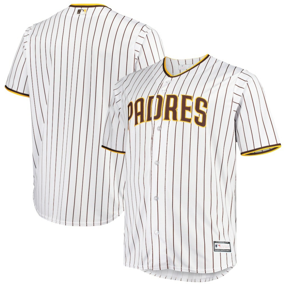 San Diego Padres Big & Tall Home Replica Team Jersey - White/Brown - MLB on Sale