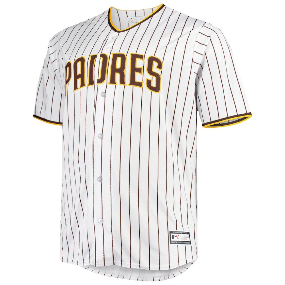 San Diego Padres Big & Tall Home Replica Team Jersey - White/Brown - MLB on Sale