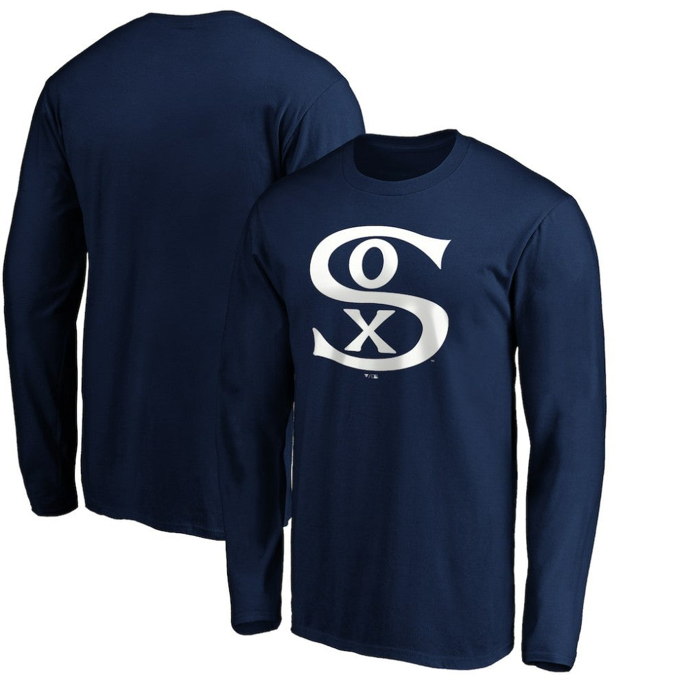 Chicago White Sox Cooperstown Collection Huntington Logo Long Sleeve T-Shirt - Navy - MLB Online