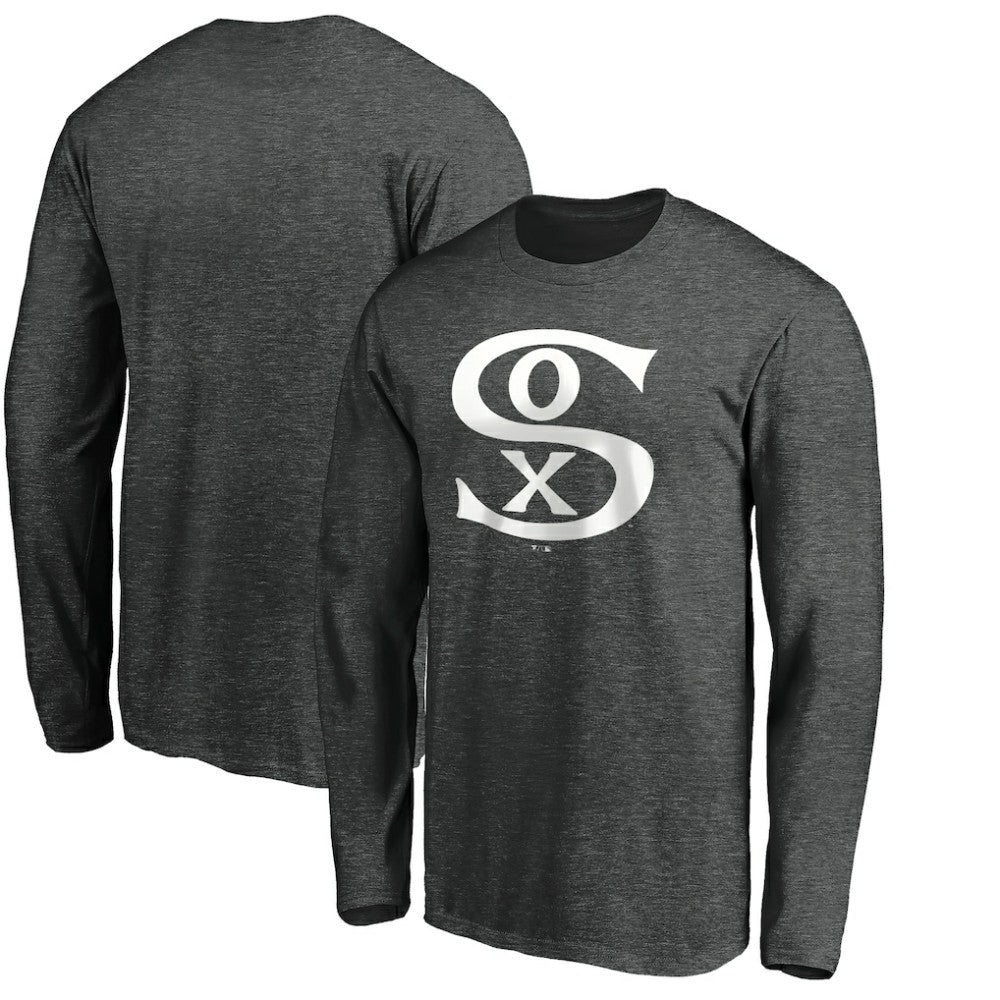 Chicago White Sox Cooperstown Collection Huntington Logo Long Sleeve T-Shirt - Charcoal - MLB Online