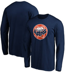 Houston Astros Cooperstown Collection Huntington Logo Long Sleeve T-Shirt - Navy - MLB on Sale