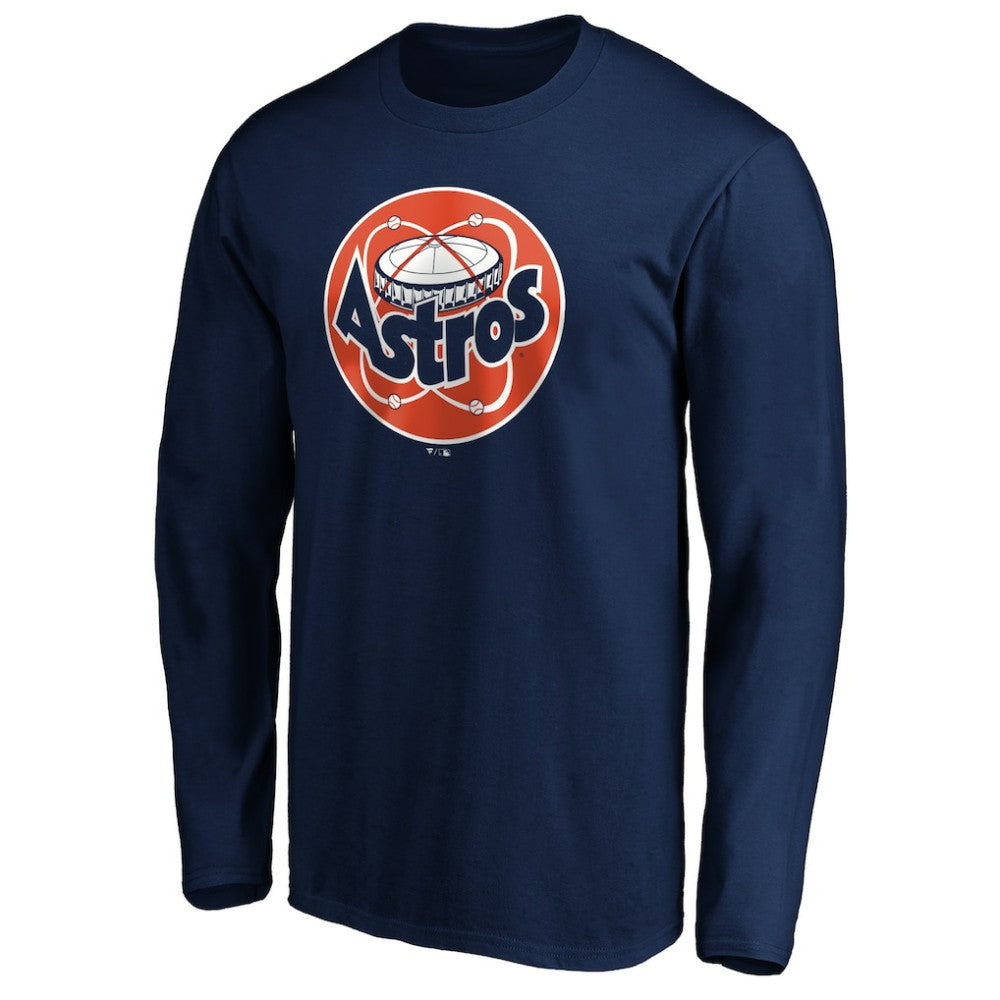 Houston Astros Cooperstown Collection Huntington Logo Long Sleeve T-Shirt - Navy - MLB on Sale