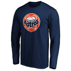 Houston Astros Cooperstown Collection Huntington Logo Long Sleeve T-Shirt - Navy - MLB on Sale