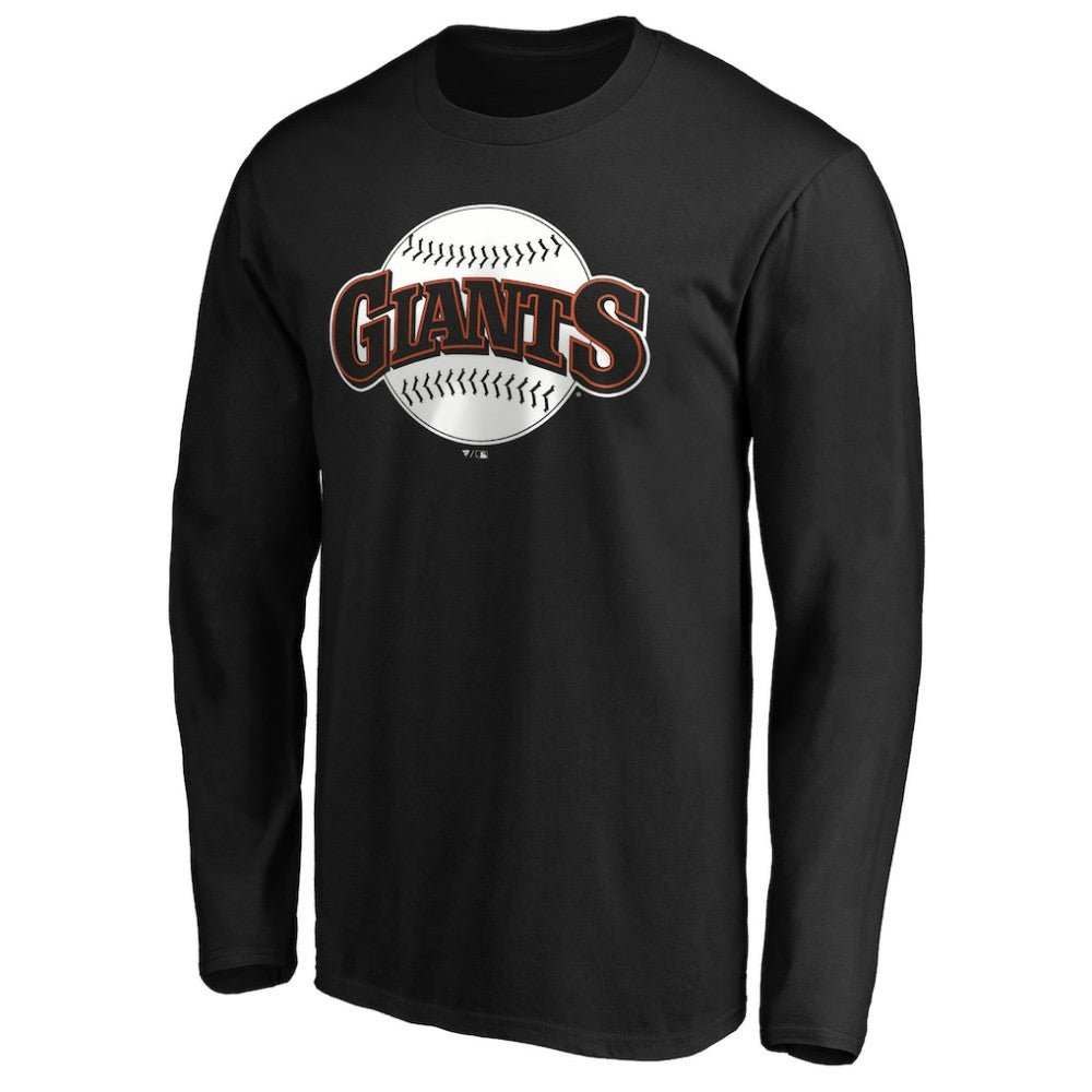 San Francisco Giants Cooperstown Collection Huntington Logo Long Sleeve T-Shirt - Black - MLB Online