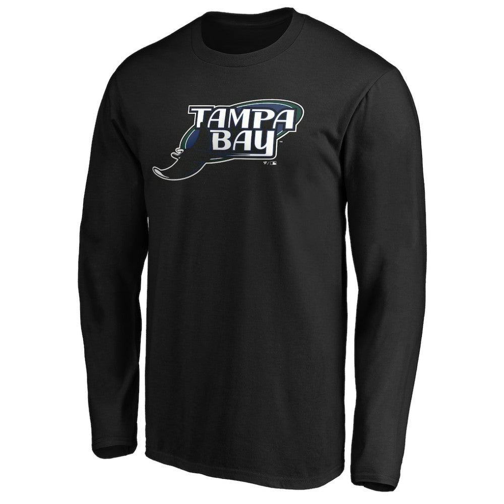 Tampa Bay Rays Cooperstown Collection Huntington Logo Long Sleeve T-Shirt - Black - MLB on Sale