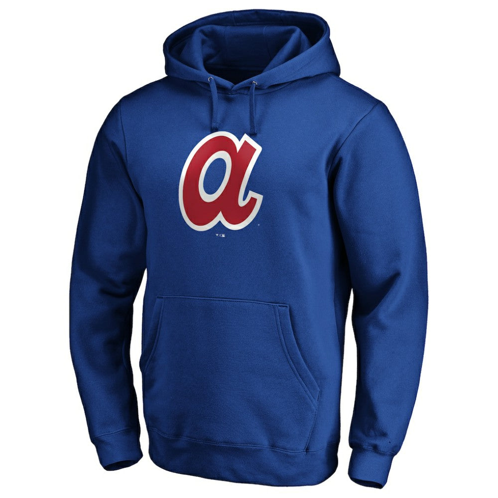 Atlanta Braves Cooperstown Collection Huntington Logo Fitted Pullover Hoodie - Royal - MLB Online