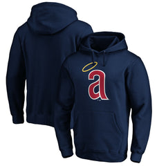 California Angels Cooperstown Collection Huntington Logo Fitted Pullover Hoodie - Navy - MLB Sale
