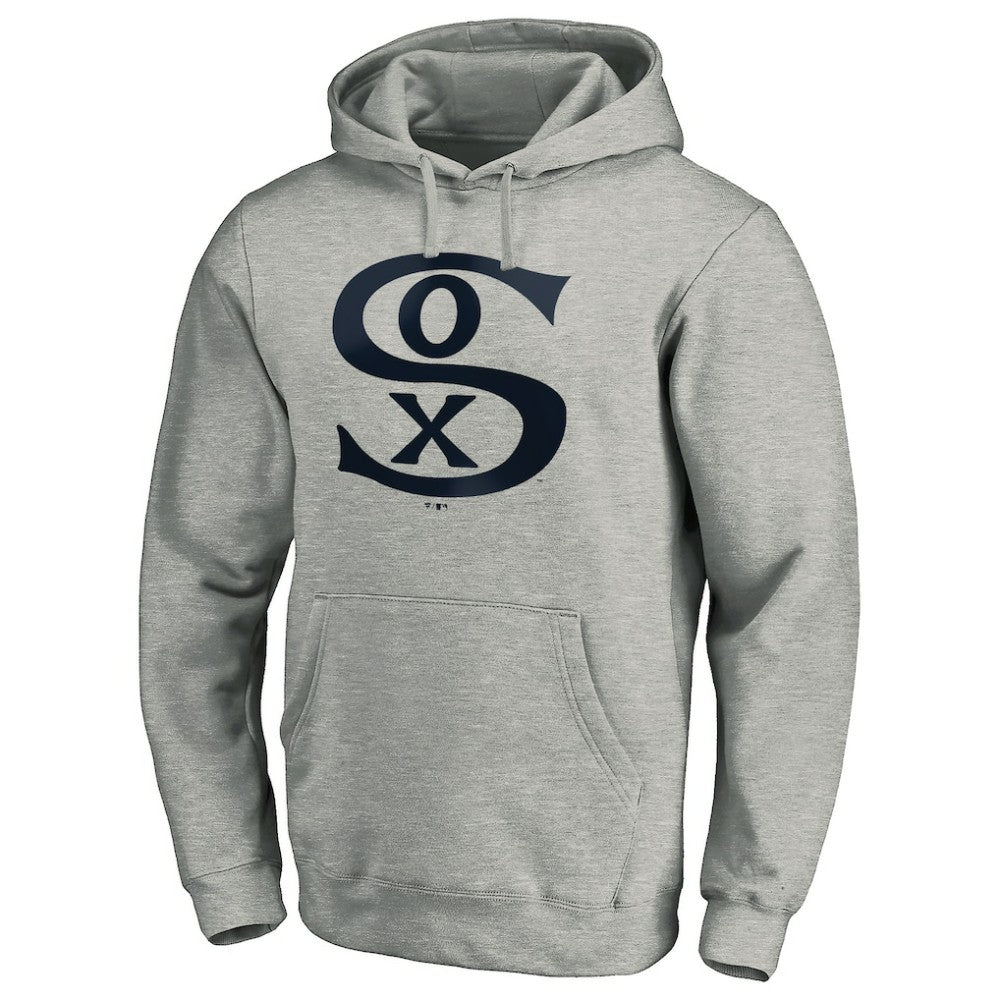 Chicago White Sox Cooperstown Collection Huntington Logo Fitted Pullover Hoodie - Heather Gray - MLB Online