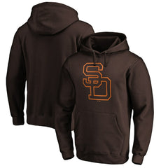 San Diego Padres Cooperstown Collection Huntington Logo Fitted Pullover Hoodie - Brown - MLB on Sale