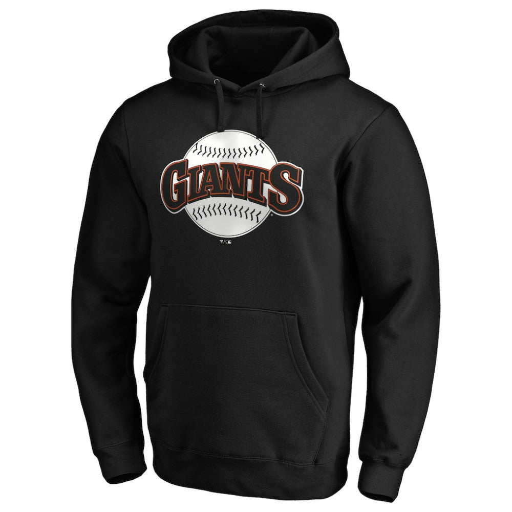 San Francisco Giants Cooperstown Collection Huntington Logo Fitted Pullover Hoodie - Black - MLB Online