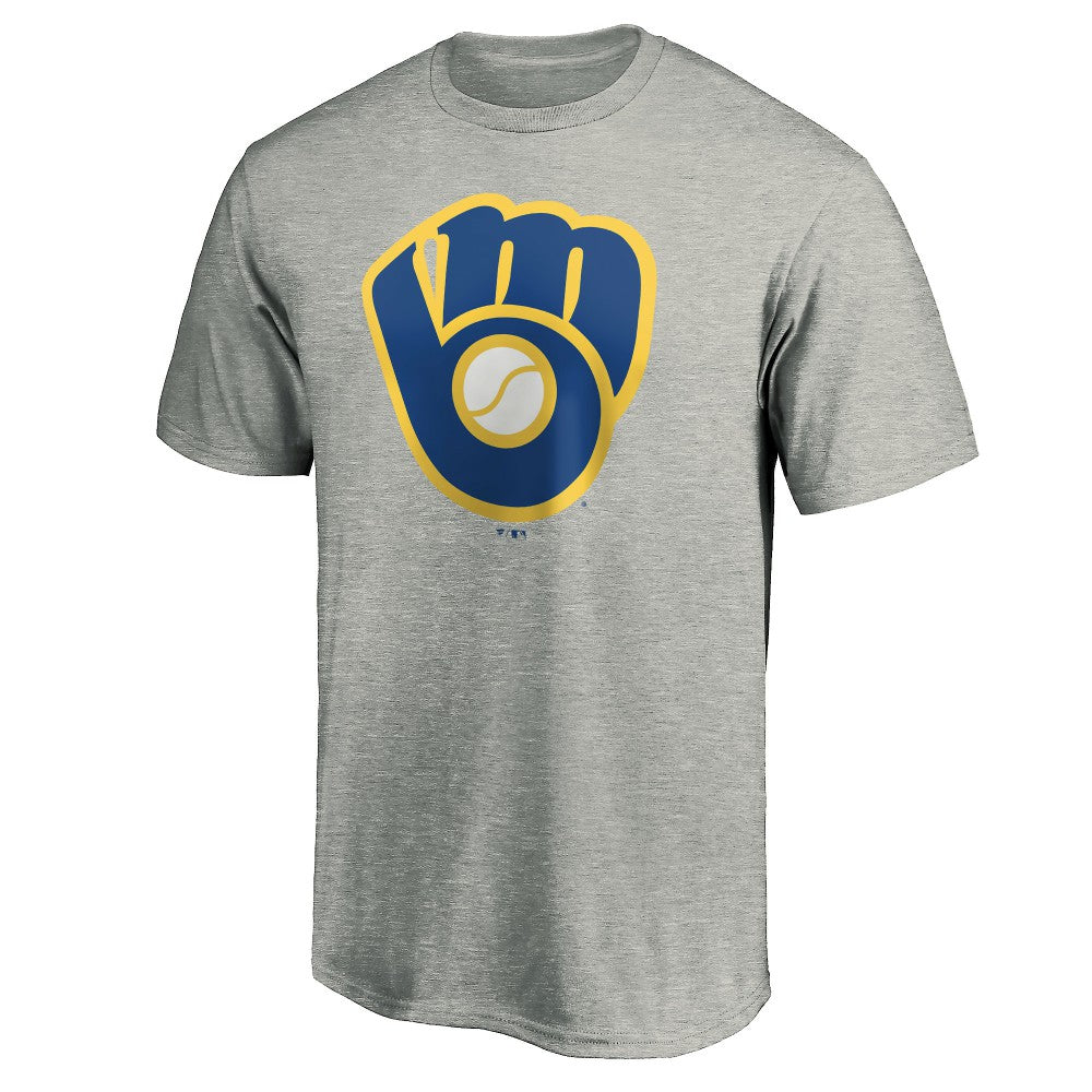Milwaukee Brewers Cooperstown Collection Huntington Logo T-Shirt - Heathered Gray - MLB Discount