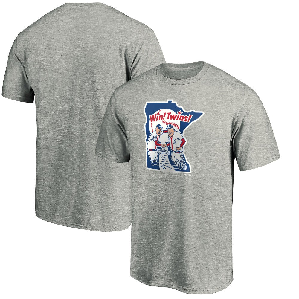 Minnesota Twins Cooperstown Collection Huntington Logo T-Shirt - Heathered Gray - MLB on Sale