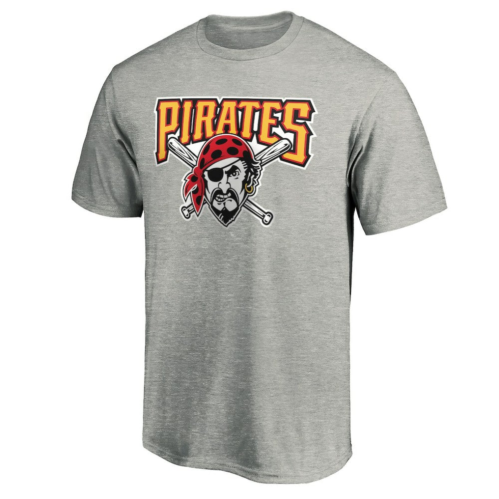 Pittsburgh Pirates Cooperstown Collection Huntington Logo T-Shirt - Heathered Gray - MLB Sale