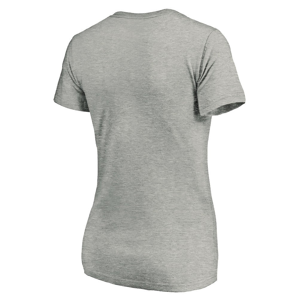 Philadelphia Phillies Women's Cooperstown Collection Huntington Logo V-Neck T-Shirt - Heathered Gray - MLB Discount
