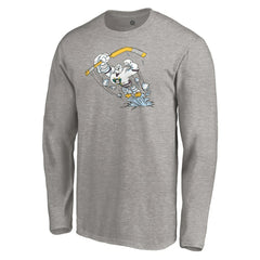 Anaheim Ducks Special Edition Primary Logo Long Sleeve T-Shirt - Heather Gray - NHL 4153562