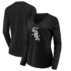 Chicago White Sox Women's Core Distressed Team Long Sleeve T-Shirt - Black - MLB Sale