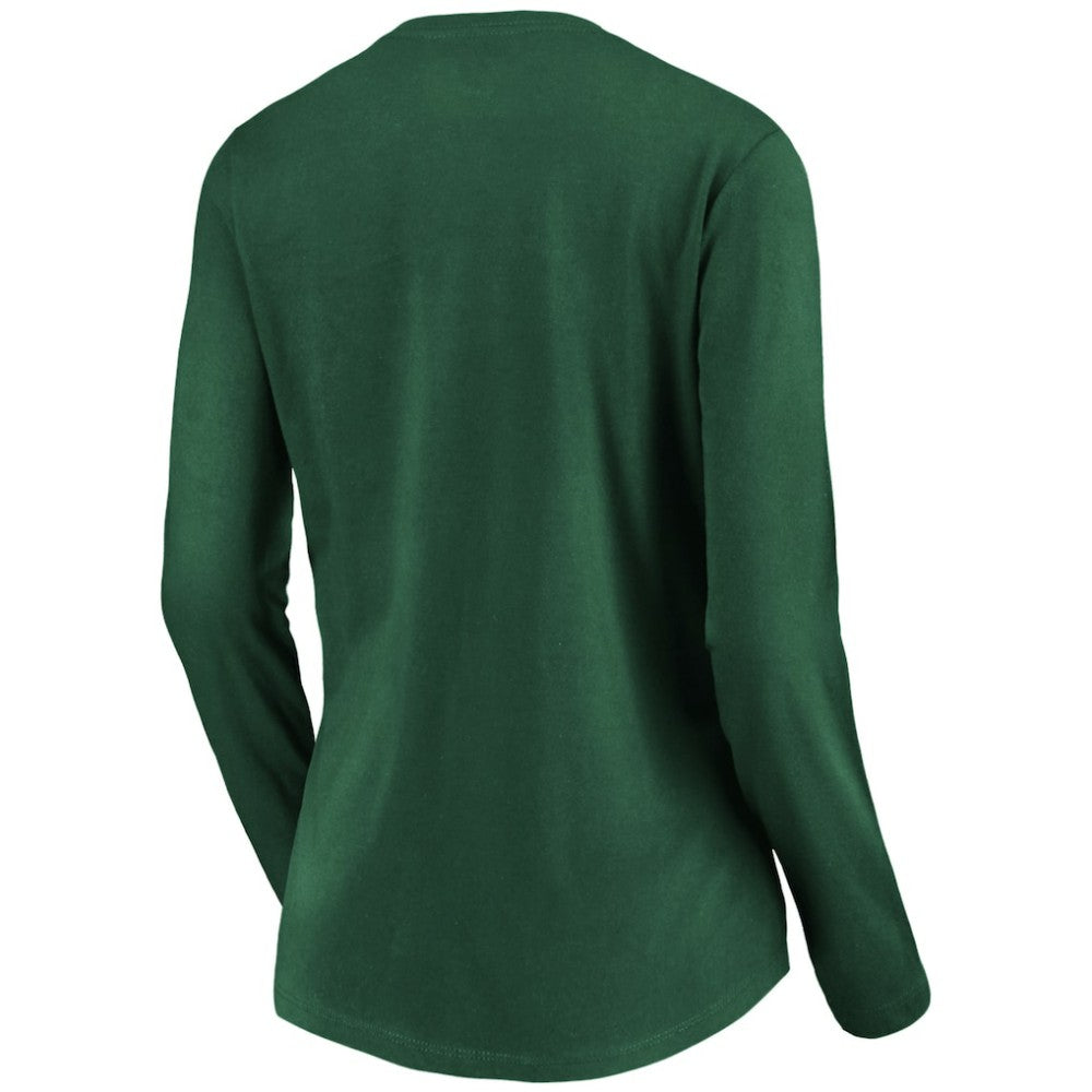Athletics Women's Core Distressed Team Long Sleeve T-Shirt - Green - MLB Lifestyle