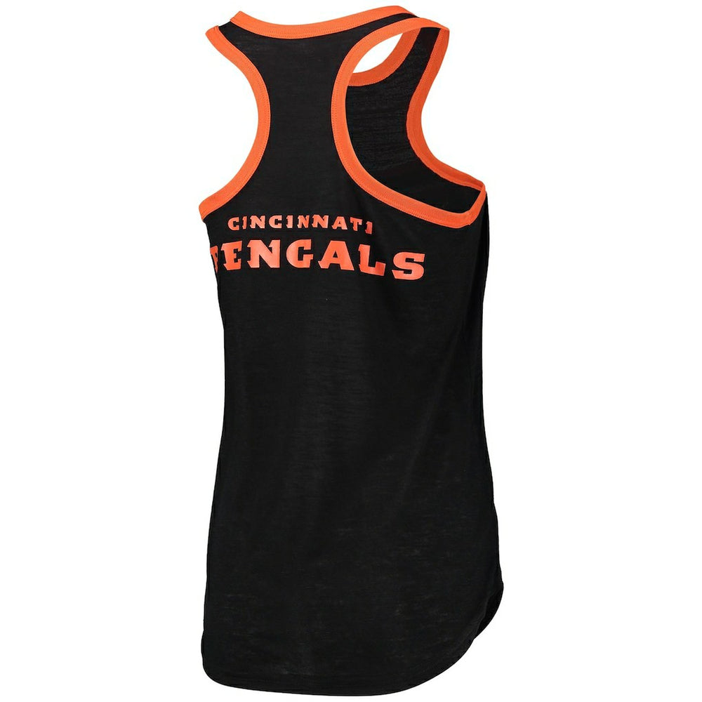 Cincinnati Bengals G-III 4Her by Carl Banks Women's Tater Burnout Tank Top Black