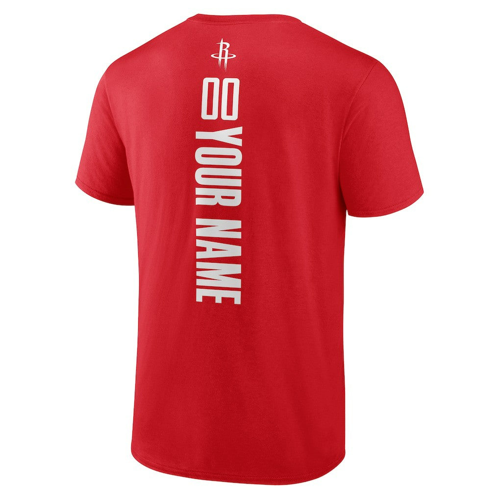 Houston Rockets Playmaker Personalized Name & Number T-Shirt Red