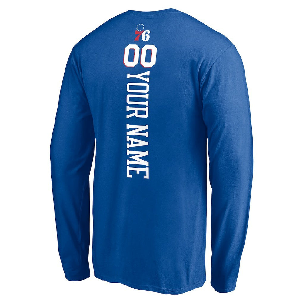Philadelphia 76ers Playmaker Personalized Name & Number Long Sleeve T-Shirt Royal