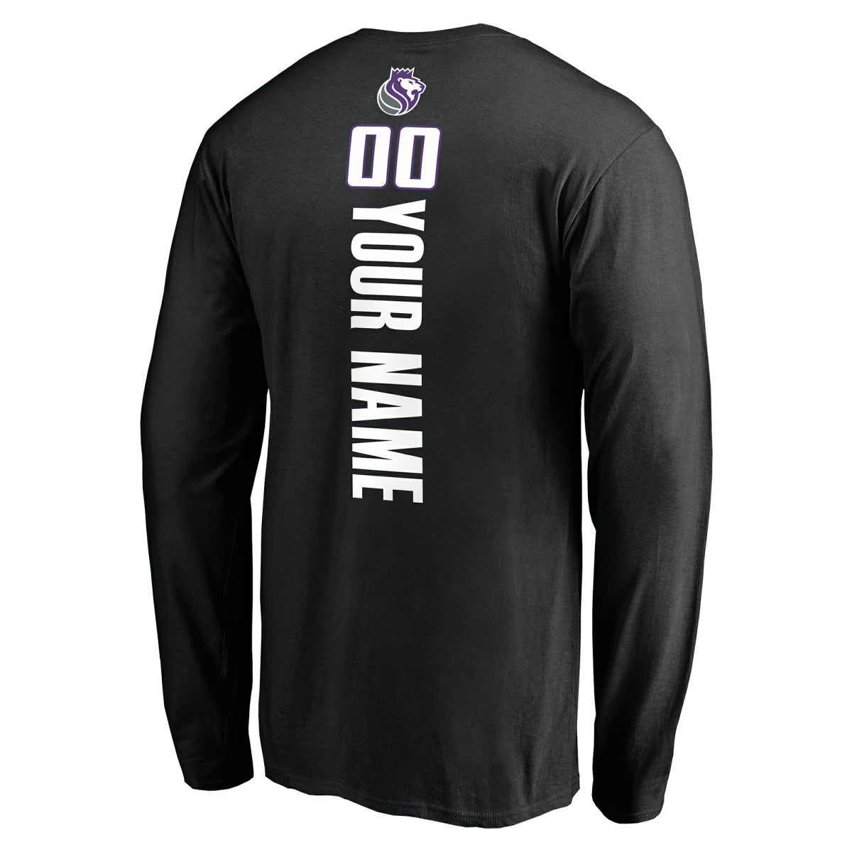 Sacramento Kings Playmaker Personalized Name & Number Long Sleeve T-Shirt Black